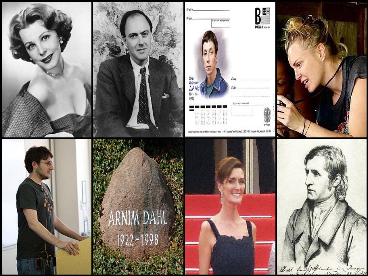 Famous People with surname Dahl