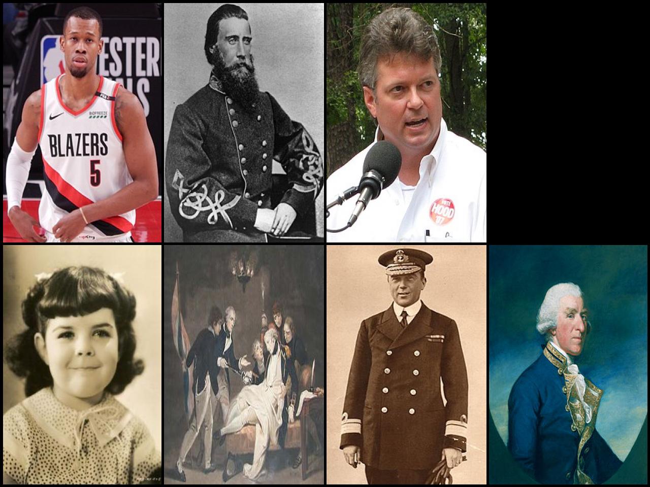 Famous People with surname Hood