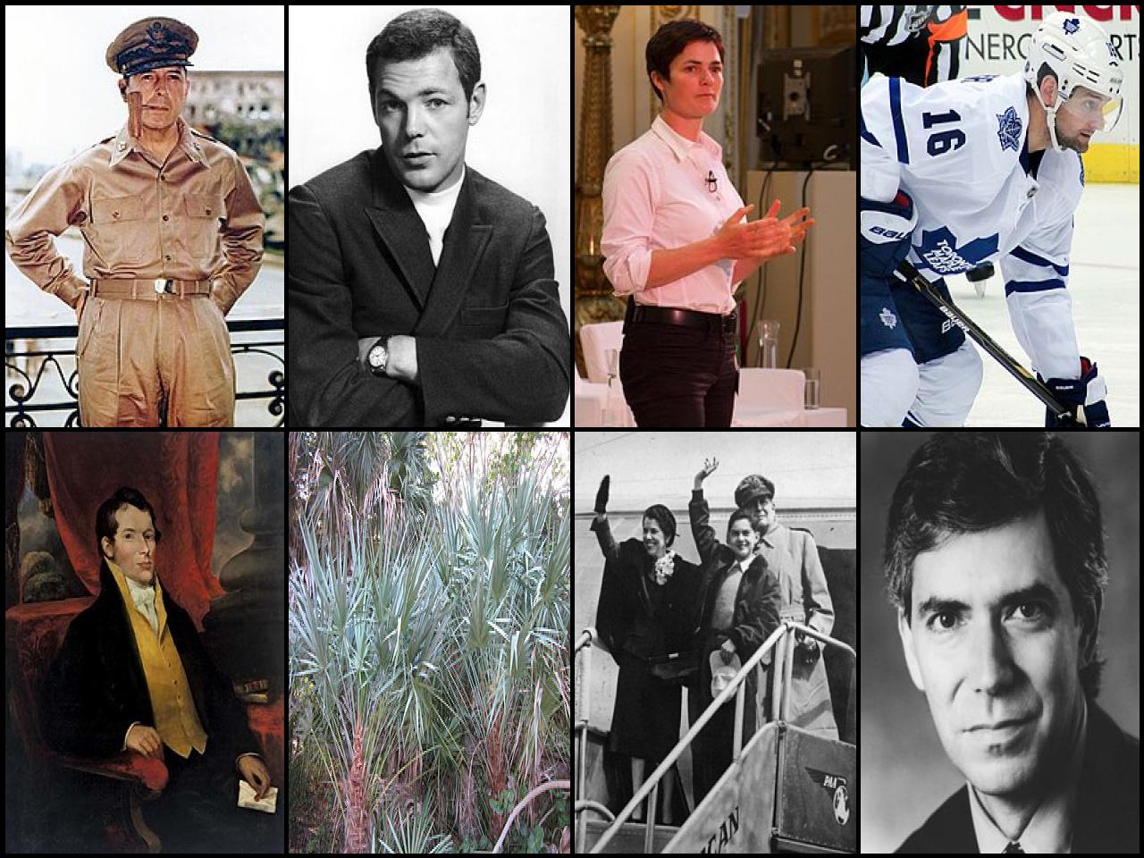 Famous People with surname Macarthur