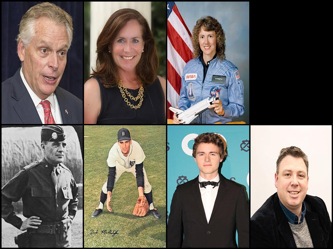 Famous People with surname Mcauliffe