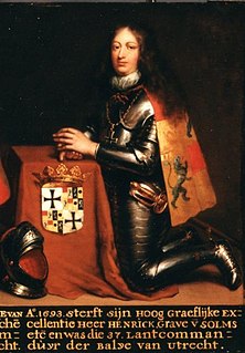 Hendrik Trajectinus, Count of Solms
